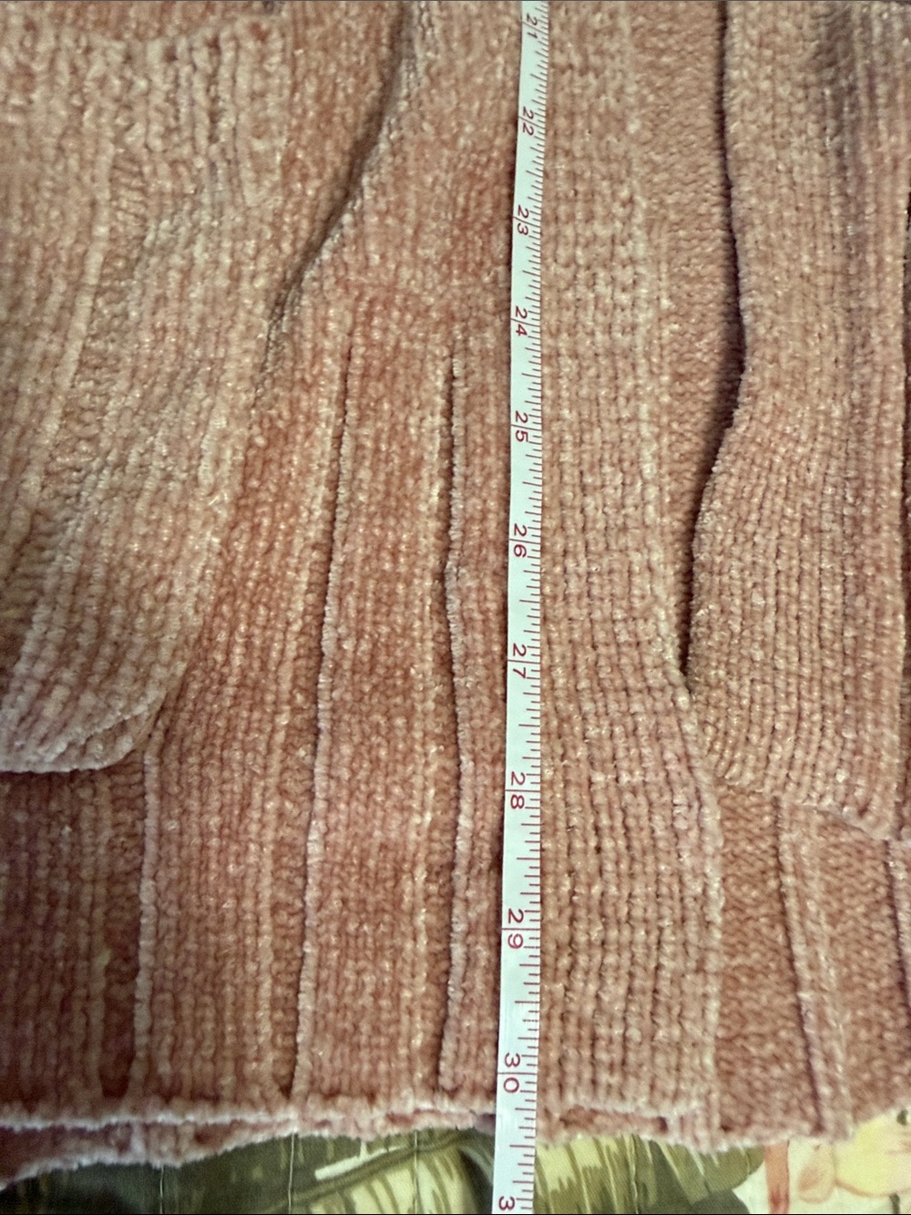 Seven7 Chenille Open Front Cardigan Sweater Pink Women’s Large - Picture 7 of 7